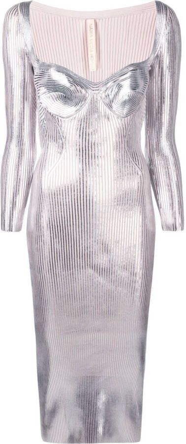 Maria Lucia Hohan Jurk met metallic-effect Grijs
