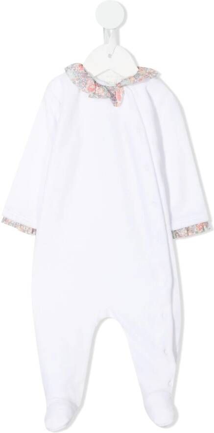 Marie-Chantal Pyjama met bloe print Wit