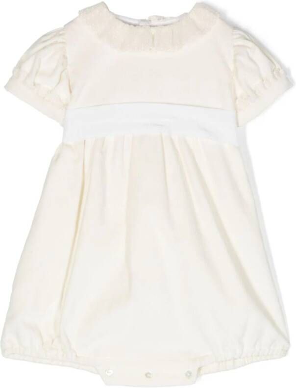 Mariella Ferrari Babypakje met kanten afwerking Wit