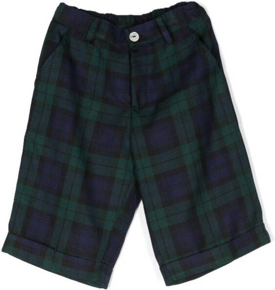 Mariella Ferrari Shorts met tartan ruit Groen