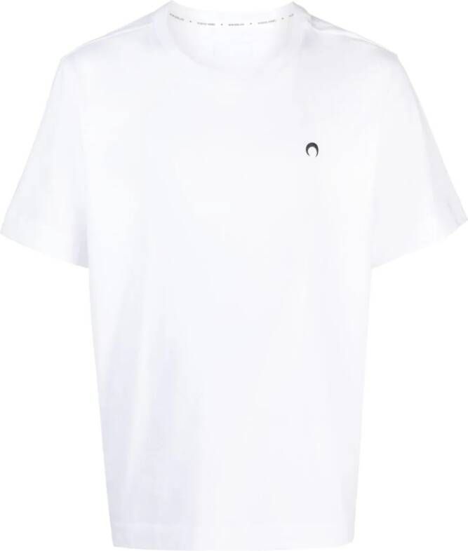 Marine Serre T-shirt met borduurwerk Wit
