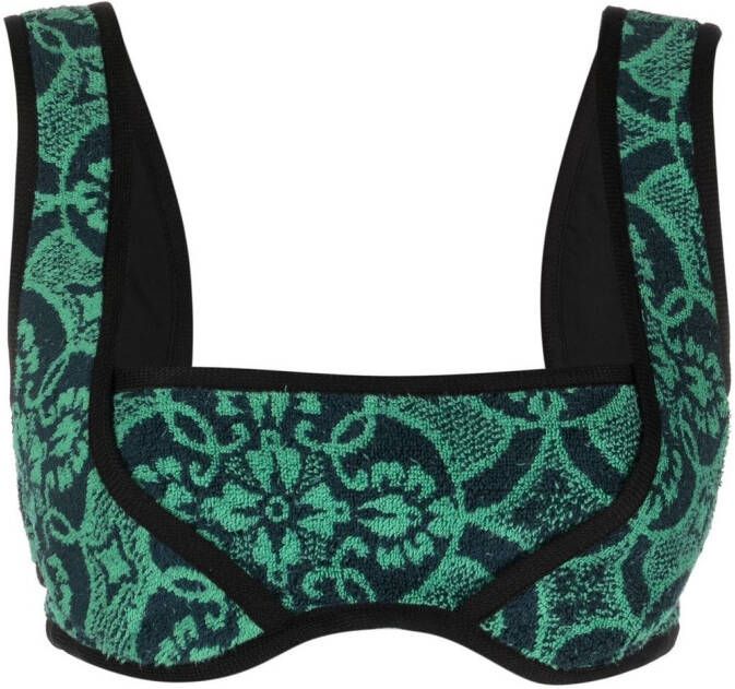Marine Serre Cropped top Groen