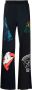Marine Serre Broek met grafische print Zwart - Thumbnail 1