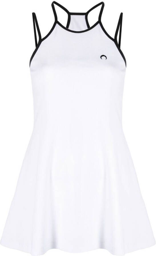 Marine Serre Mini-jurk met logoprint Wit