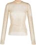 Marine Serre Top met monogram Beige - Thumbnail 1