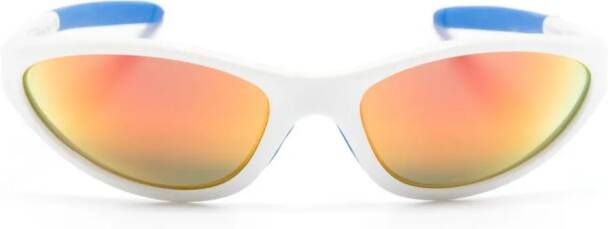 Marine Serre x Vuarnet Injected Visionizer zonnebril met spiegelende glazen Wit