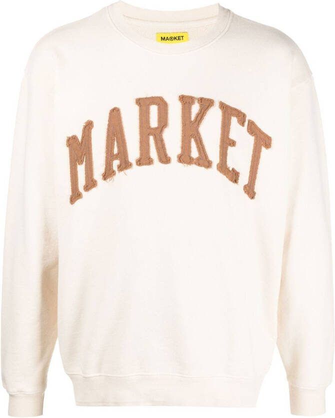 MARKET Sweater met geborduurd logo Beige
