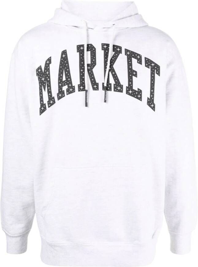 MARKET Hoodie met logoprint Grijs