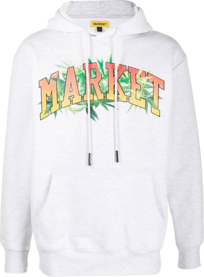 MARKET Hoodie met logoprint Grijs