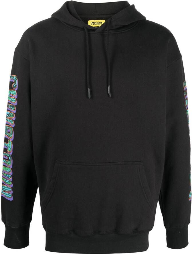 MARKET Hoodie met print Zwart