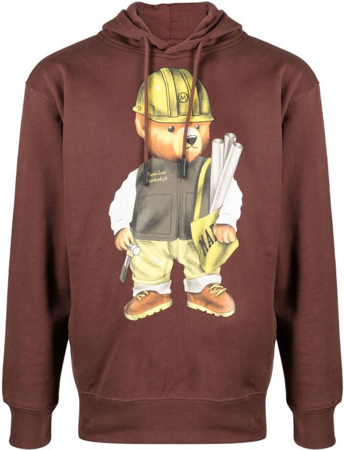 MARKET Hoodie met teddybeerprint Bruin