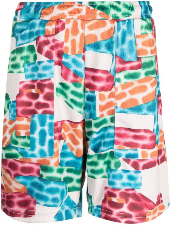 MARKET Shorts met logoprint Beige