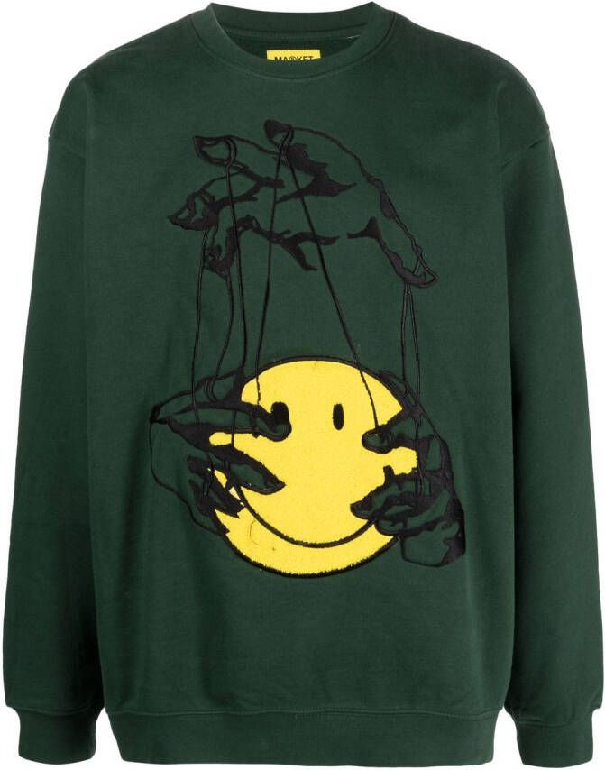 MARKET Sweater met print Groen
