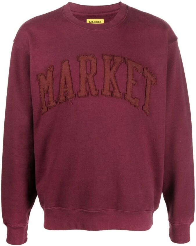 MARKET Sweater met geborduurd logo Rood