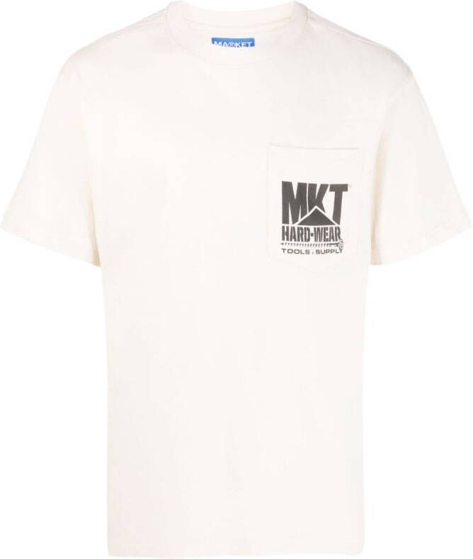 MARKET T-shirt met logoprint Beige