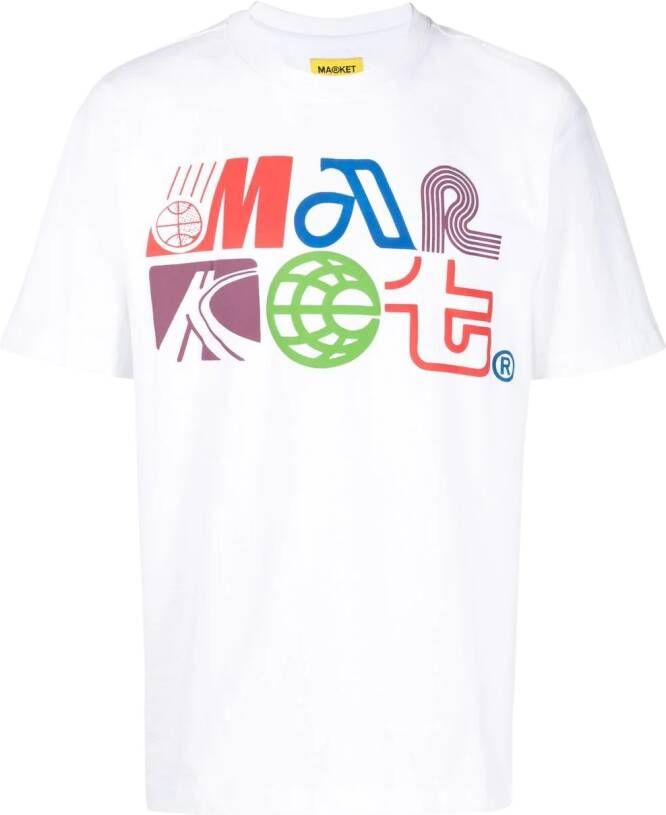 MARKET T-shirt met logoprint Wit