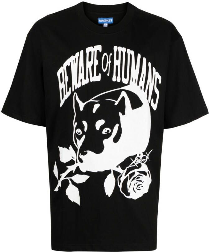 MARKET T-shirt met print Zwart