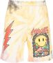 MARKET Trainingsshorts met logoprint Geel - Thumbnail 1