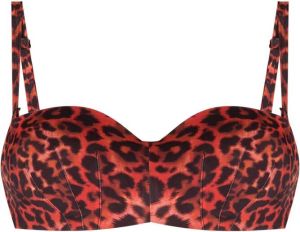 Marlies Dekkers Bikinitop met luipaardprint Rood