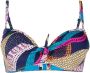 Marlies Dekkers lotus push up bikini top wired padded dark blue and purple - Thumbnail 2