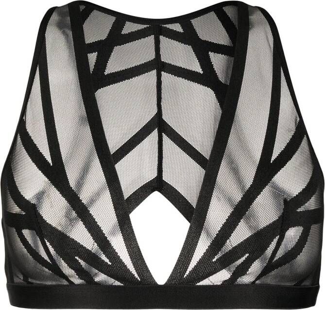 Marlies Dekkers the illusionist niet-voorgevormde beugelloze bralette unwired unpadded transparent black
