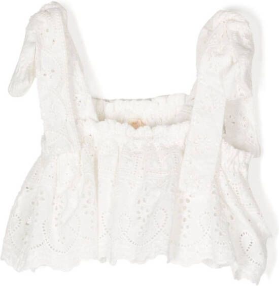 MARLO Broderie anglaise top Wit