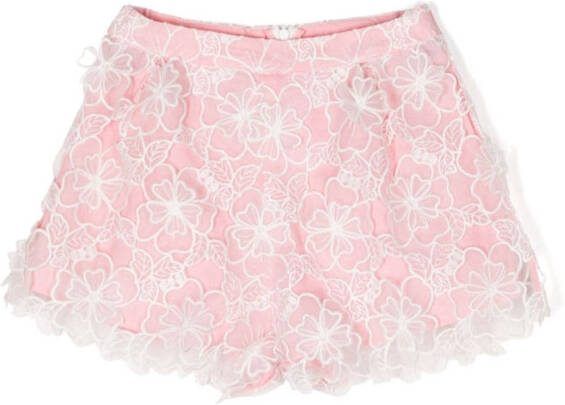 MARLO Eloise shorts met kant Roze