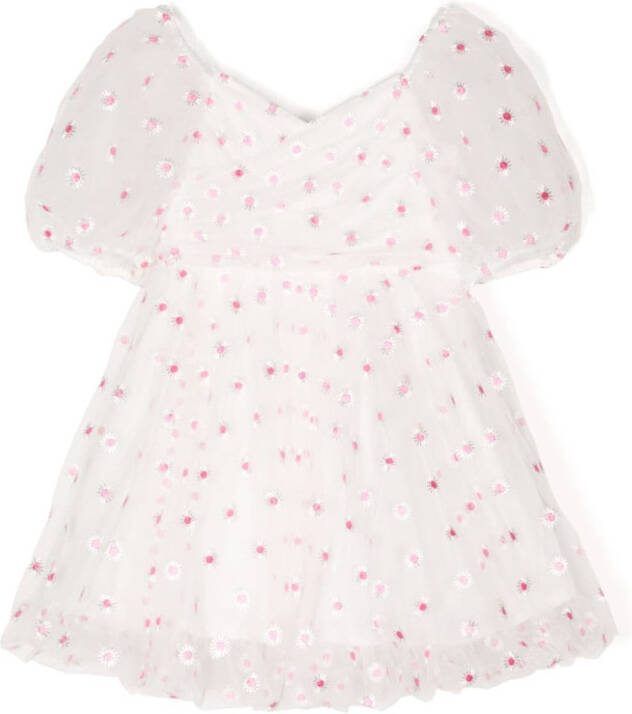 MARLO Jurk met bloe print Wit