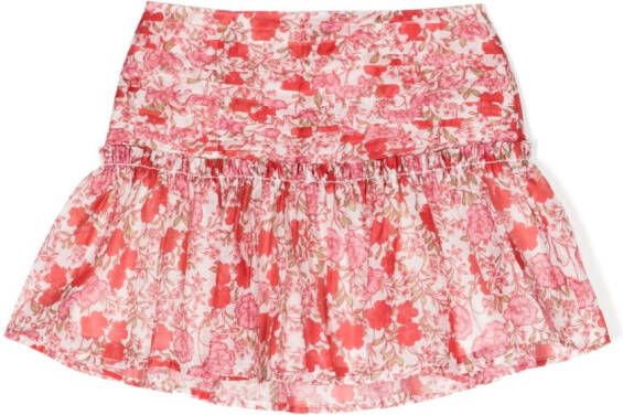 MARLO Rok met bloe print Rood