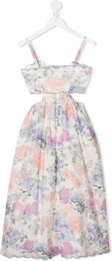 MARLO Jurk met bloe print Blauw