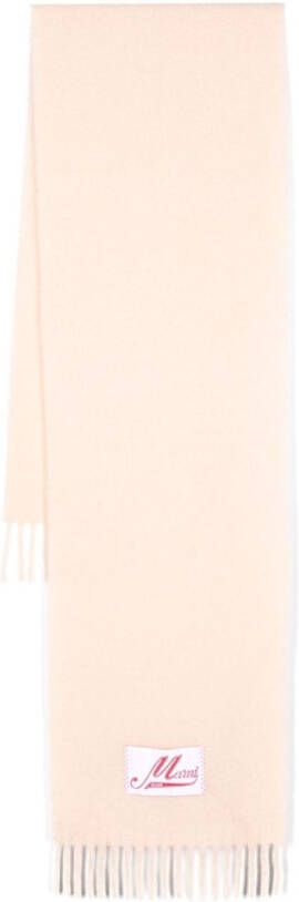 Marni Sjaal met logopatch van alpacablend Beige