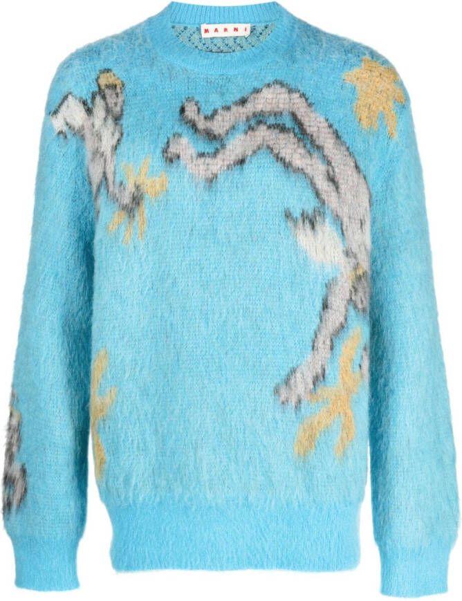 Marni Gebreide trui Blauw