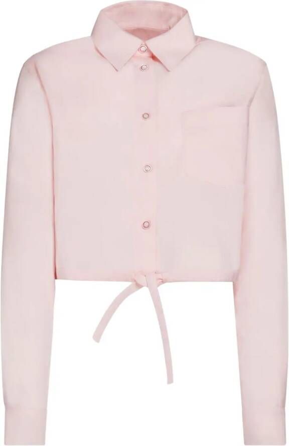 Marni Cropped popeline blouse Roze