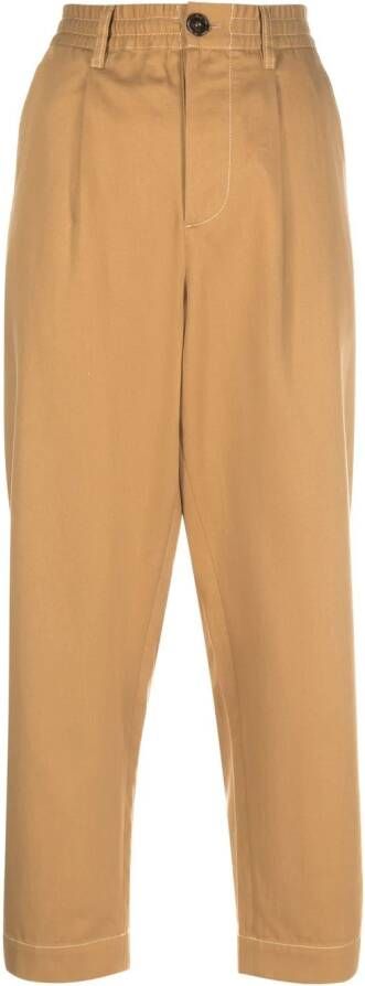 Marni Broek met toelopende pijpen Beige