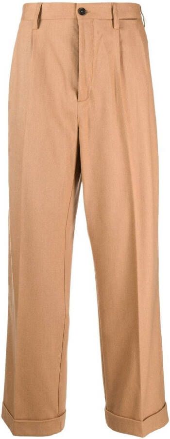 Marni Broek met wijde pijpen Beige