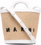 Marni Tropicalia bucket-tas met geborduurd logo Beige - Thumbnail 1
