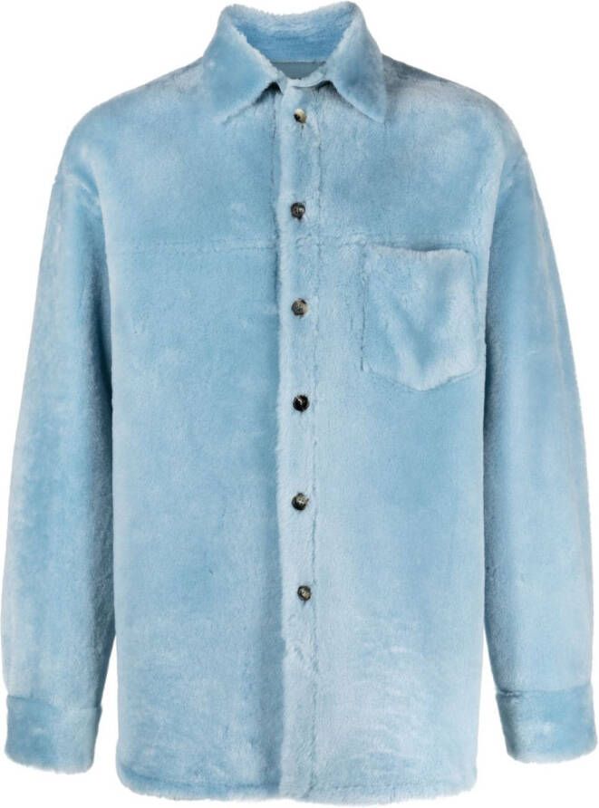 Marni Button-up jas Blauw