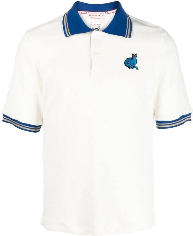 Marni Poloshirt met geborduurd logo Wit