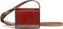 Marni Leren crossbodytas met colourblocking Beige - Thumbnail 1