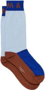 Marni Sokken met logoprint Blauw