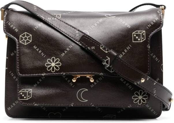Marni Crossbodytas met reliëf Bruin