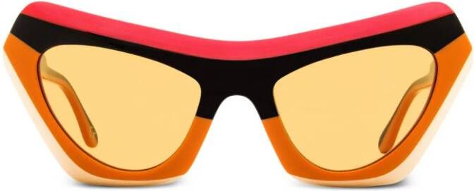 Marni Eyewear Devil's Pool zonnebril met cat-eye montuur Oranje