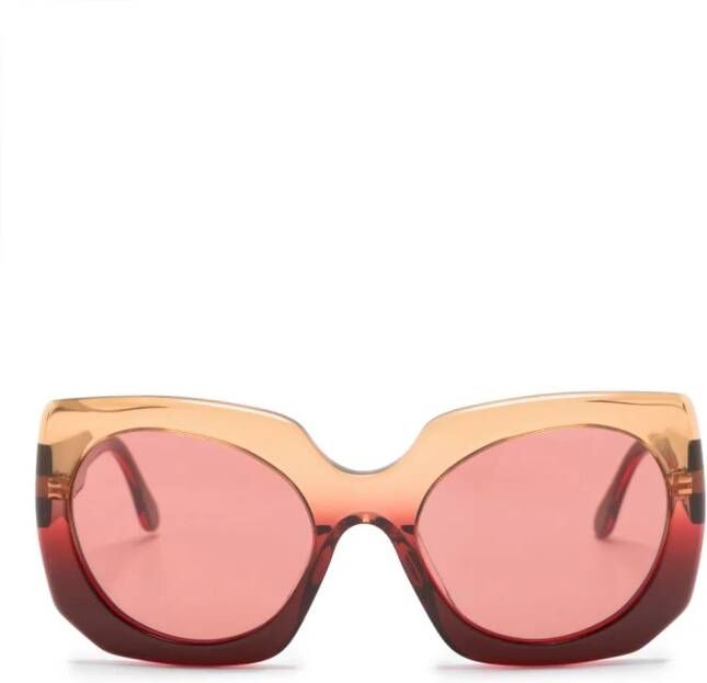 Marni Eyewear Jellyfish Lake zonnebril met geometrisch montuur Rood