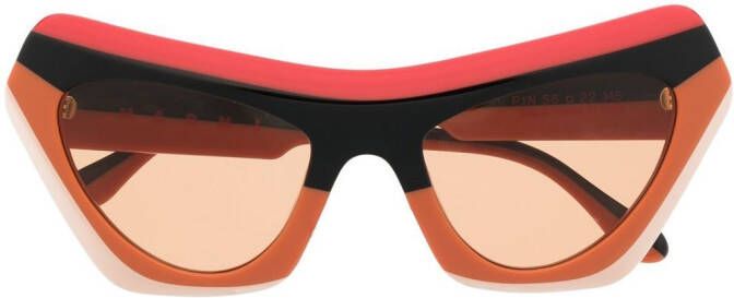 Marni Eyewear Zonnebril met cat-eye montuur Oranje