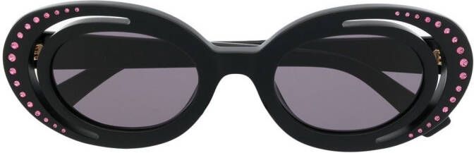 Marni Eyewear Zonnebril met ovaal montuur Zwart
