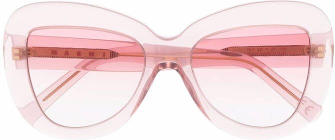 Marni Eyewear Zonnebril met vierkant montuur Roze