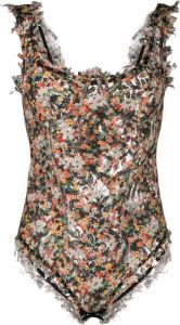 Marni floral-print vest top Zwart