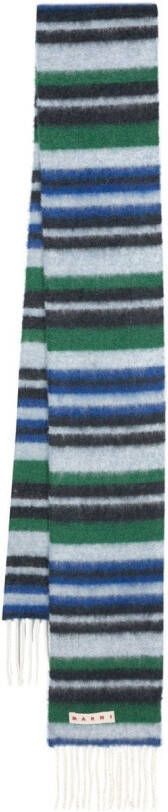 Marni Sjaal met colourblocking Blauw