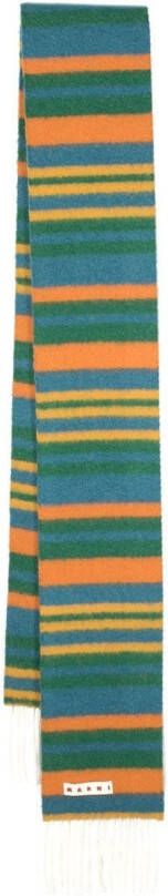 Marni Sjaal met colourblocking Groen