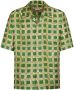 Marni Geruite zijden blouse Groen - Thumbnail 1